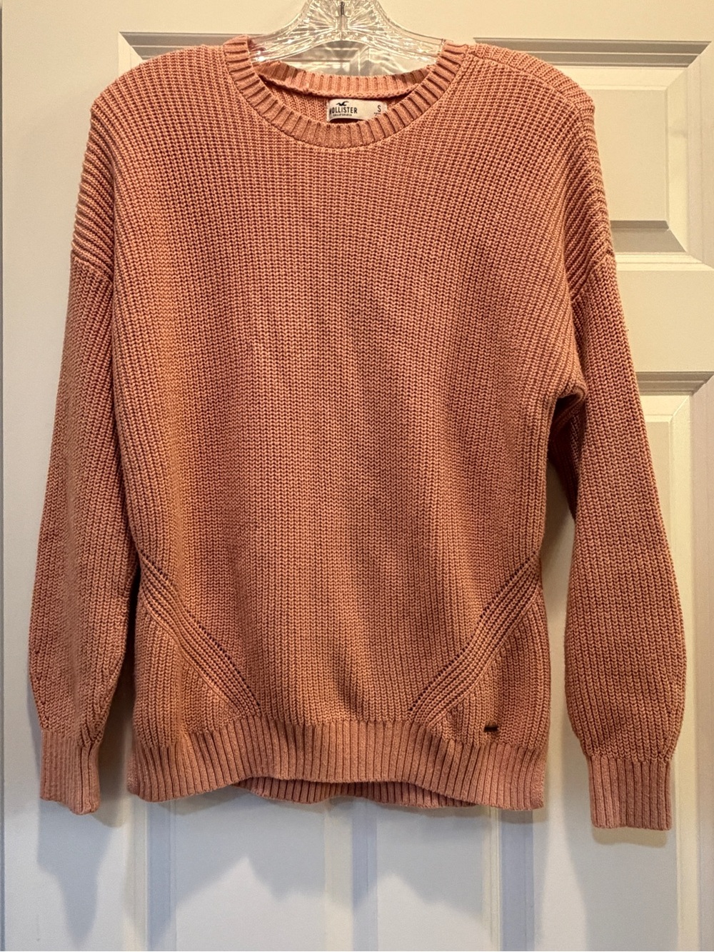 Hollister Dusty Rose Knit Crewneck Sweater